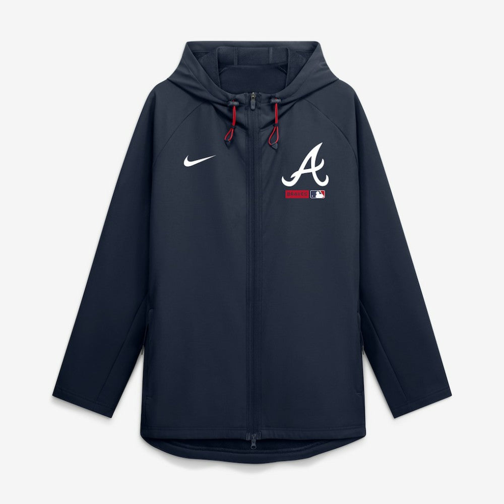 Atlanta Braves Nike Authentic Collection Raglan Therma-FIT Full-Zip Hooded Jacket | MLB Outlet