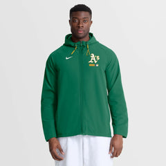 Athletics Nike Authentic Collection Raglan Therma-FIT Full-Zip Hooded Jacket | MLB New