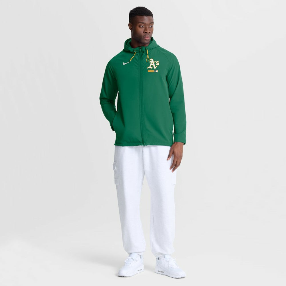 Athletics Nike Authentic Collection Raglan Therma-FIT Full-Zip Hooded Jacket | MLB New