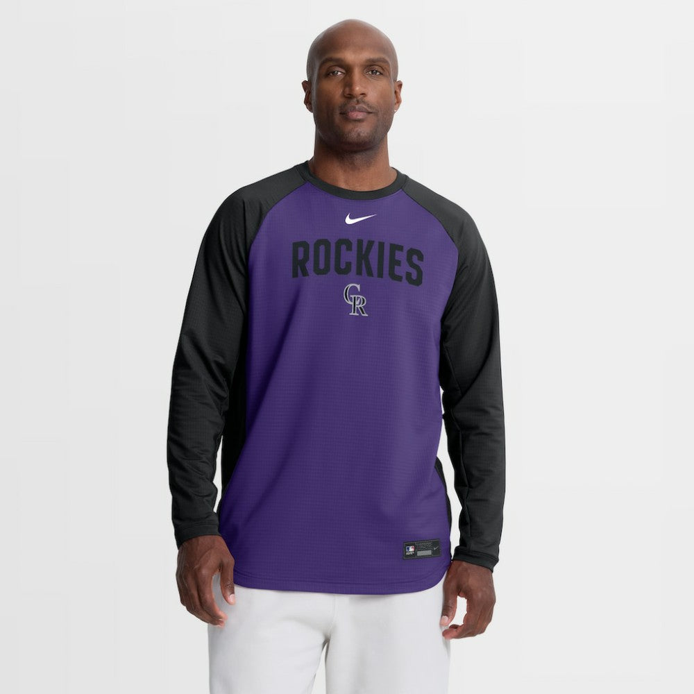 Colorado Rockies Nike Authentic Collection Raglan Dri-FIT Sweatshirt | MLB New