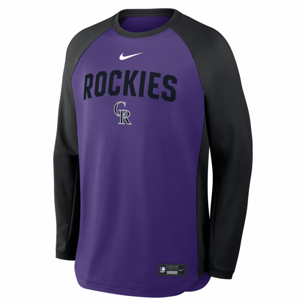 Colorado Rockies Nike Authentic Collection Raglan Dri-FIT Sweatshirt | MLB New