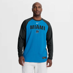 Miami Marlins Nike Authentic Collection Raglan Dri-FIT Sweatshirt | MLB New