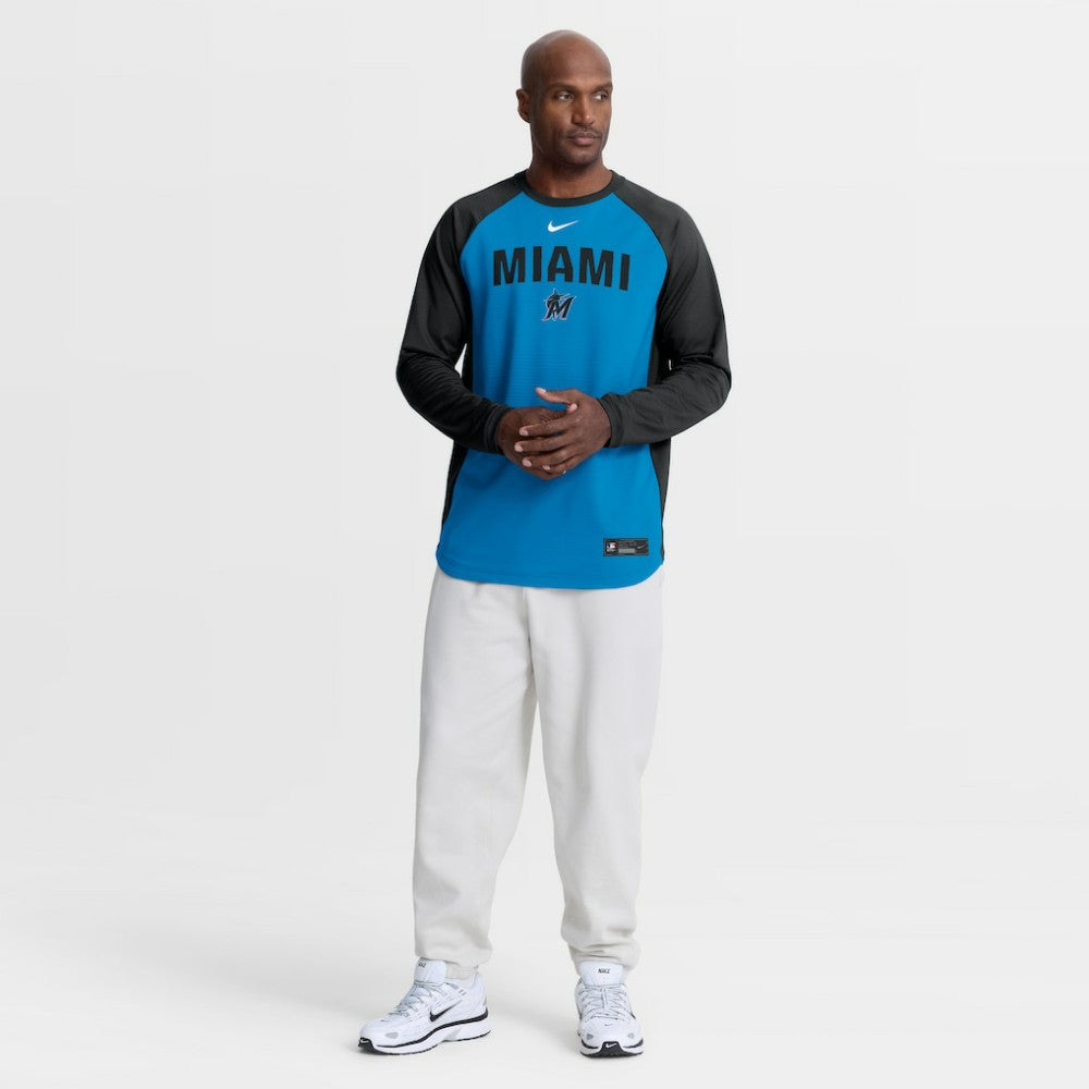 Miami Marlins Nike Authentic Collection Raglan Dri-FIT Sweatshirt | MLB New