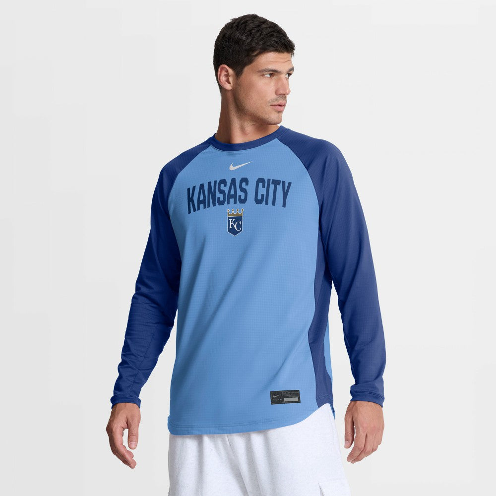 Kansas City Royals Nike Authentic Collection Raglan Dri-FIT Sweatshirt | MLB New