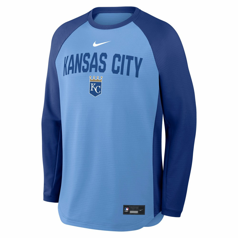 Kansas City Royals Nike Authentic Collection Raglan Dri-FIT Sweatshirt | MLB New