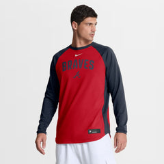 Atlanta Braves Nike Authentic Collection Raglan Dri-FIT Sweatshirt | MLB Sale