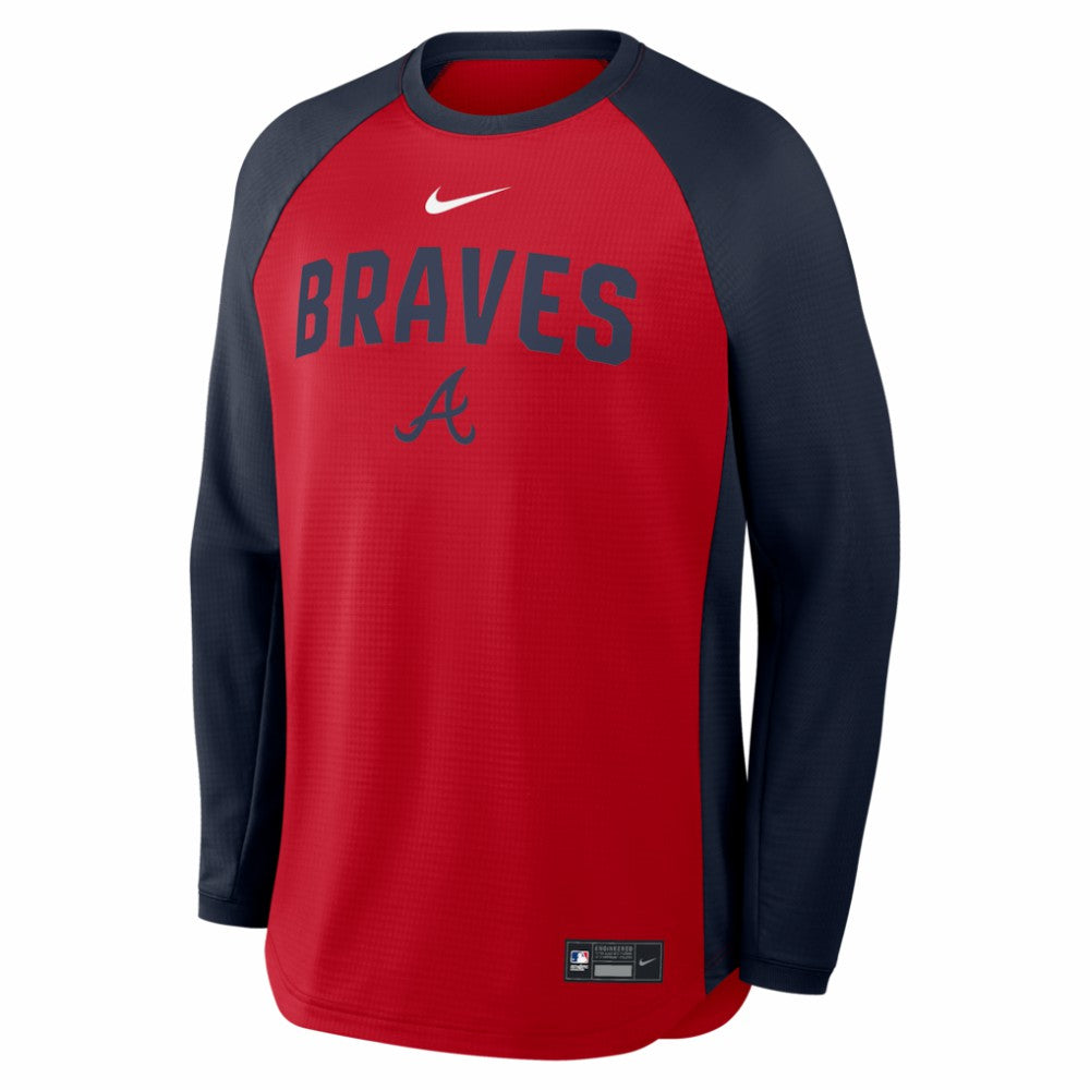 Atlanta Braves Nike Authentic Collection Raglan Dri-FIT Sweatshirt | MLB Sale