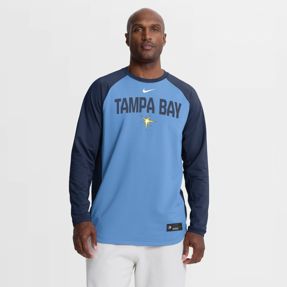 Tampa Bay Rays Nike Authentic Collection Raglan Dri-FIT Sweatshirt | MLB US