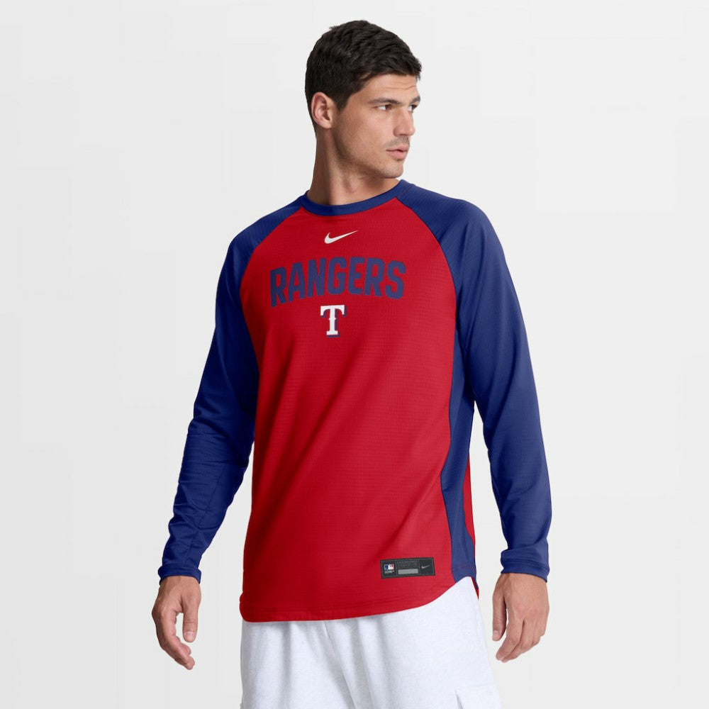 Texas Rangers Nike Authentic Collection Raglan Dri-FIT Sweatshirt | MLB Sale