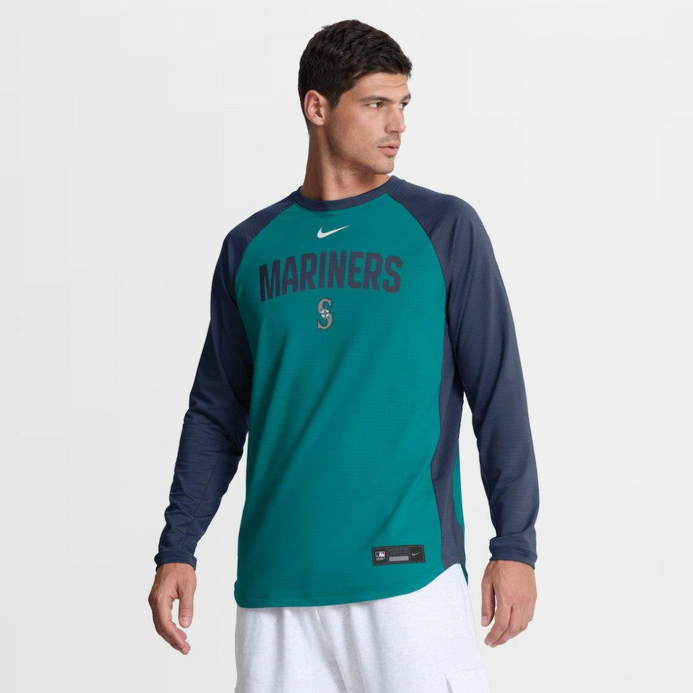 Seattle Mariners Nike Authentic Collection Raglan Dri-FIT Sweatshirt | MLB Outlet