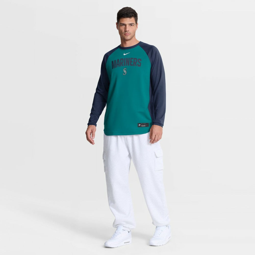 Seattle Mariners Nike Authentic Collection Raglan Dri-FIT Sweatshirt | MLB Outlet