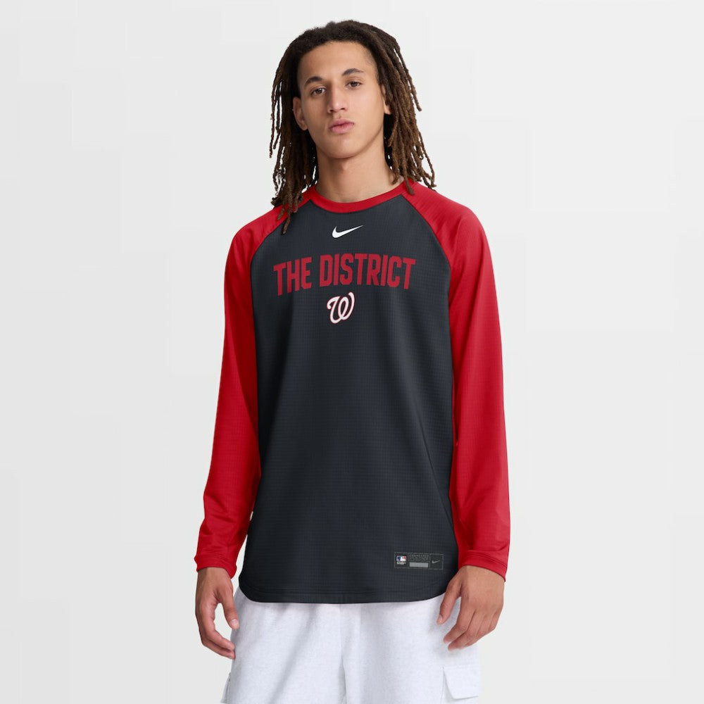 Washington Nationals Nike Authentic Collection Raglan Dri-FIT Sweatshirt | MLB Sale