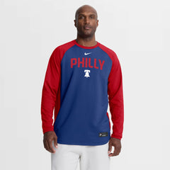 Philadelphia Phillies Nike Authentic Collection Raglan Dri-FIT Sweatshirt | MLB Discount