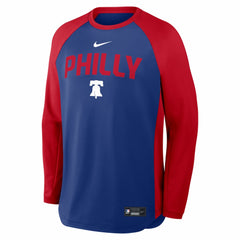 Philadelphia Phillies Nike Authentic Collection Raglan Dri-FIT Sweatshirt | MLB Discount