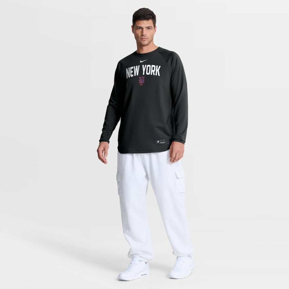 New York Mets Nike Authentic Collection Raglan Dri-FIT Sweatshirt | MLB Discount