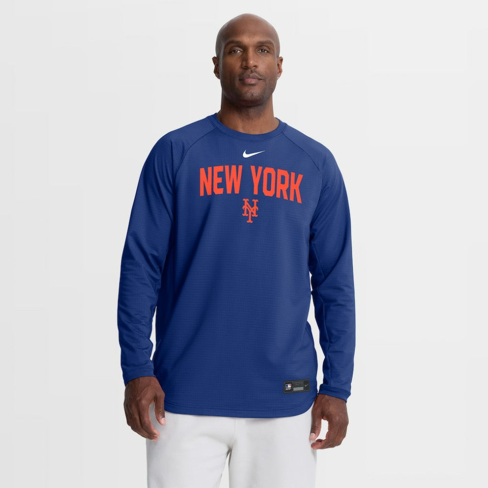 New York Mets Nike Authentic Collection Raglan Dri-FIT Sweatshirt | MLB Outlet