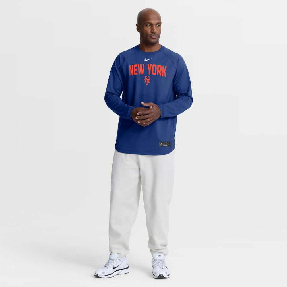 New York Mets Nike Authentic Collection Raglan Dri-FIT Sweatshirt | MLB Outlet