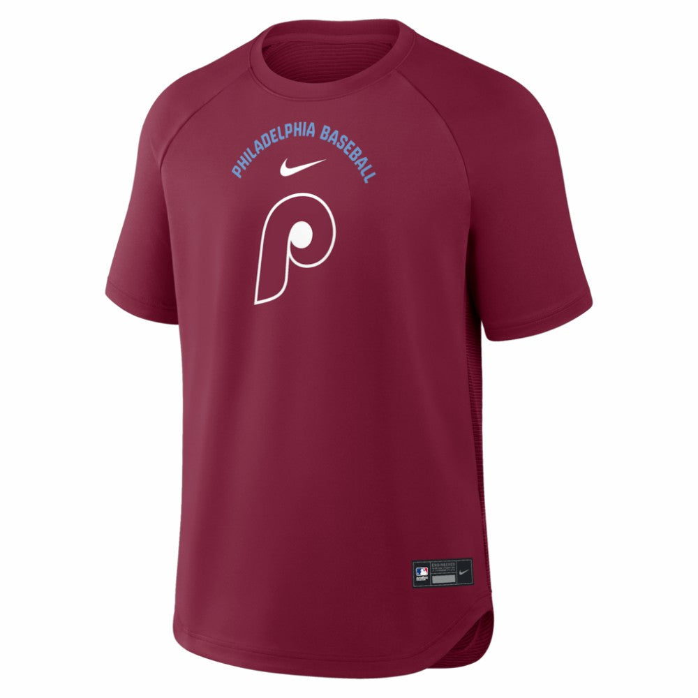 Philadelphia Phillies Nike Authentic Collection Batting Practice Pre-Game Raglan Dri-FIT Top | MLB New