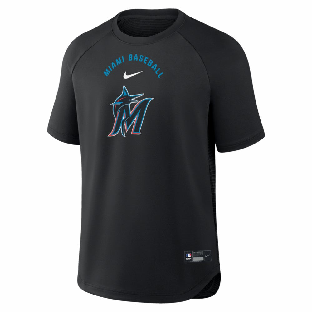 Miami Marlins Nike Authentic Collection Batting Practice Pre-Game Raglan Dri-FIT Top | MLB Online