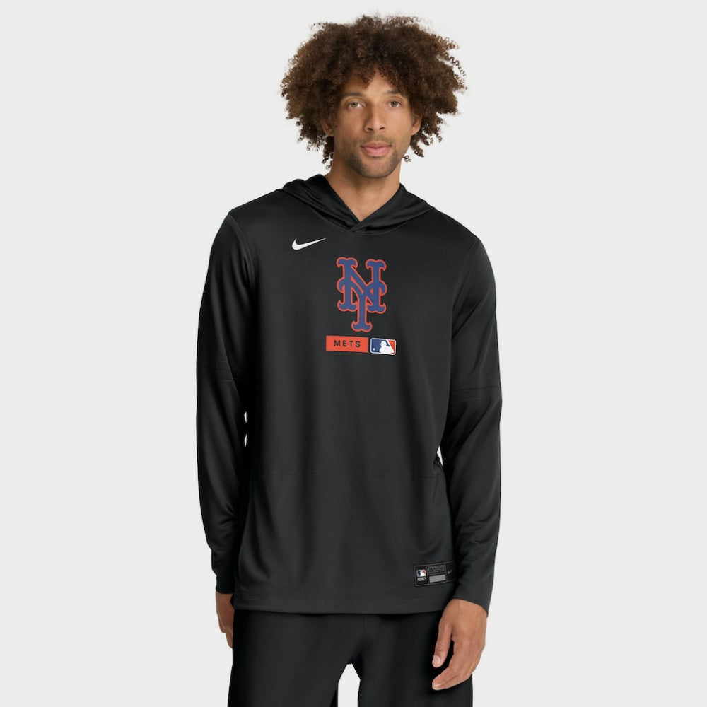 New York Mets Nike Authentic Collection Dri-FIT Long Sleeve Hooded T-Shirt | MLB Discount