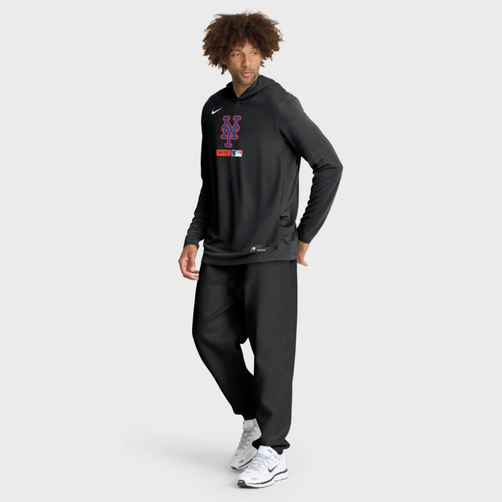 New York Mets Nike Authentic Collection Dri-FIT Long Sleeve Hooded T-Shirt | MLB Discount