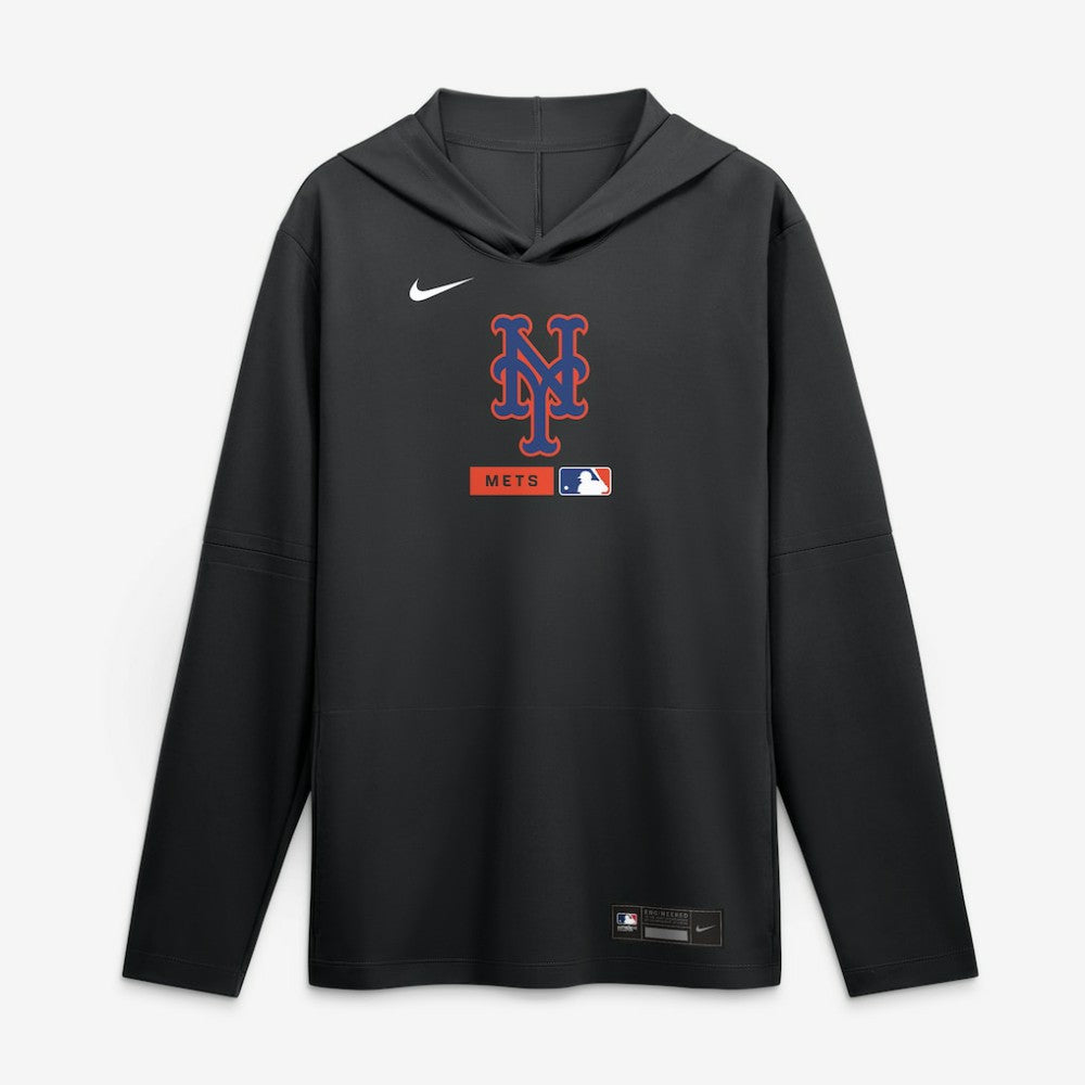 New York Mets Nike Authentic Collection Dri-FIT Long Sleeve Hooded T-Shirt | MLB Discount