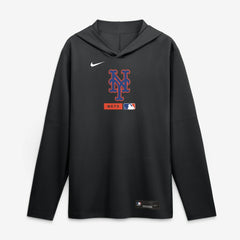 New York Mets Nike Authentic Collection Dri-FIT Long Sleeve Hooded T-Shirt | MLB Discount