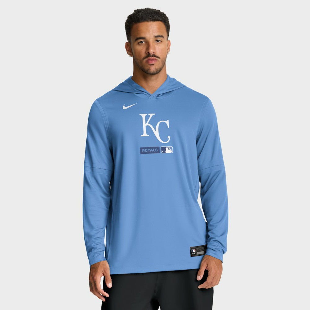 Kansas City Royals Nike Authentic Collection Dri-FIT Long Sleeve Hooded T-Shirt | MLB Discount