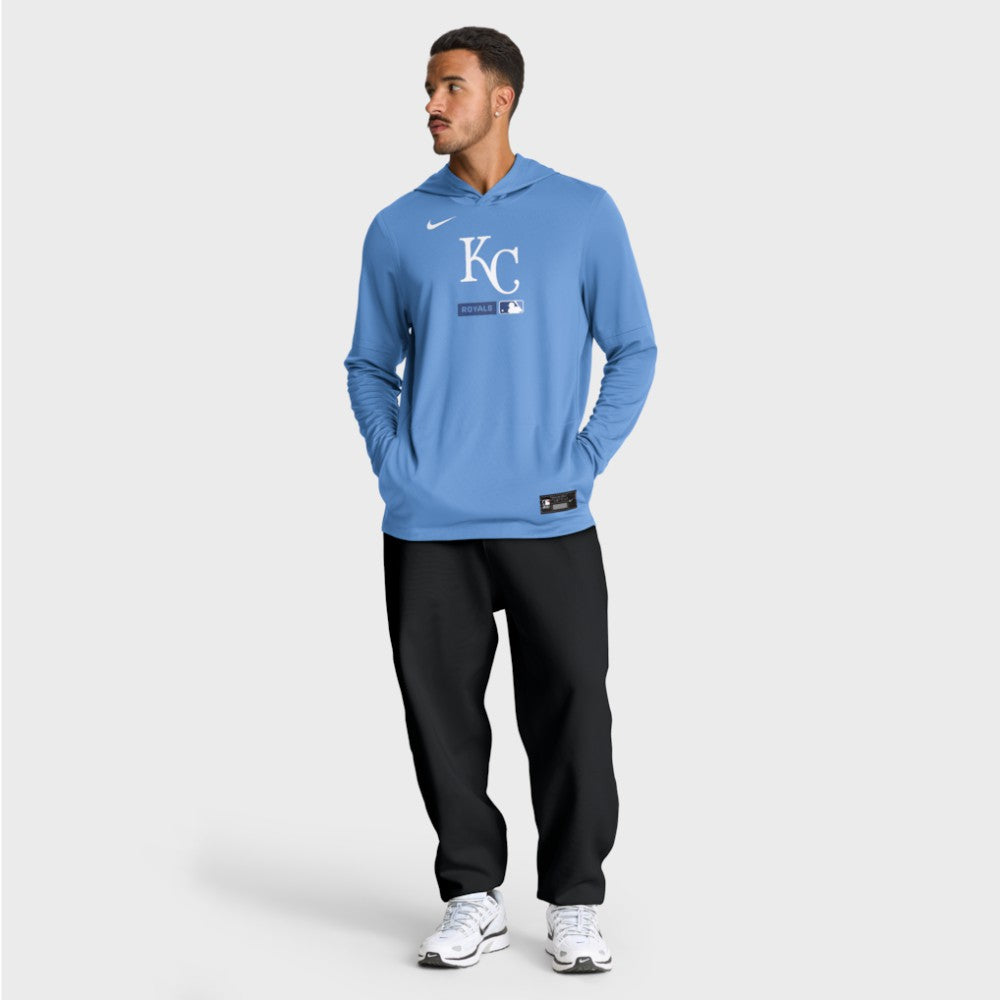 Kansas City Royals Nike Authentic Collection Dri-FIT Long Sleeve Hooded T-Shirt | MLB Discount
