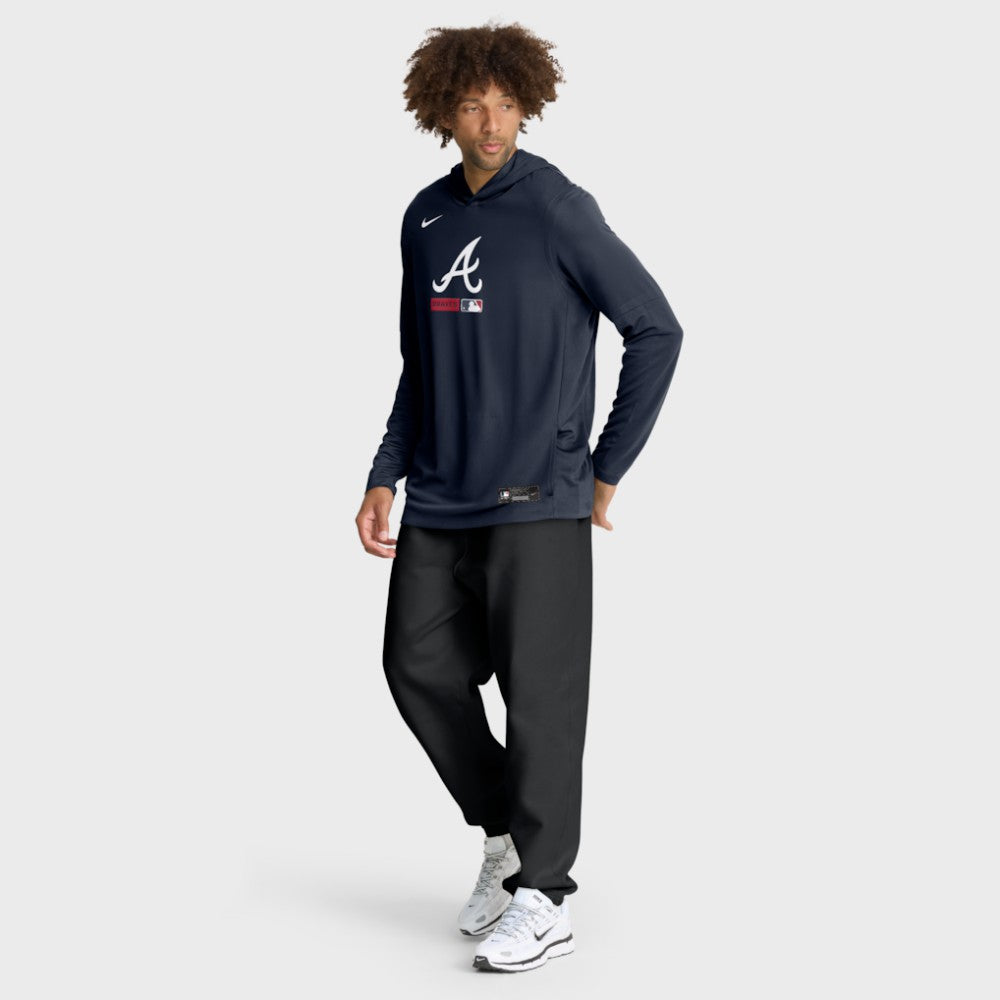 Atlanta Braves Nike Authentic Collection Dri-FIT Long Sleeve Hooded T-Shirt | MLB For sale