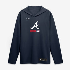 Atlanta Braves Nike Authentic Collection Dri-FIT Long Sleeve Hooded T-Shirt | MLB For sale