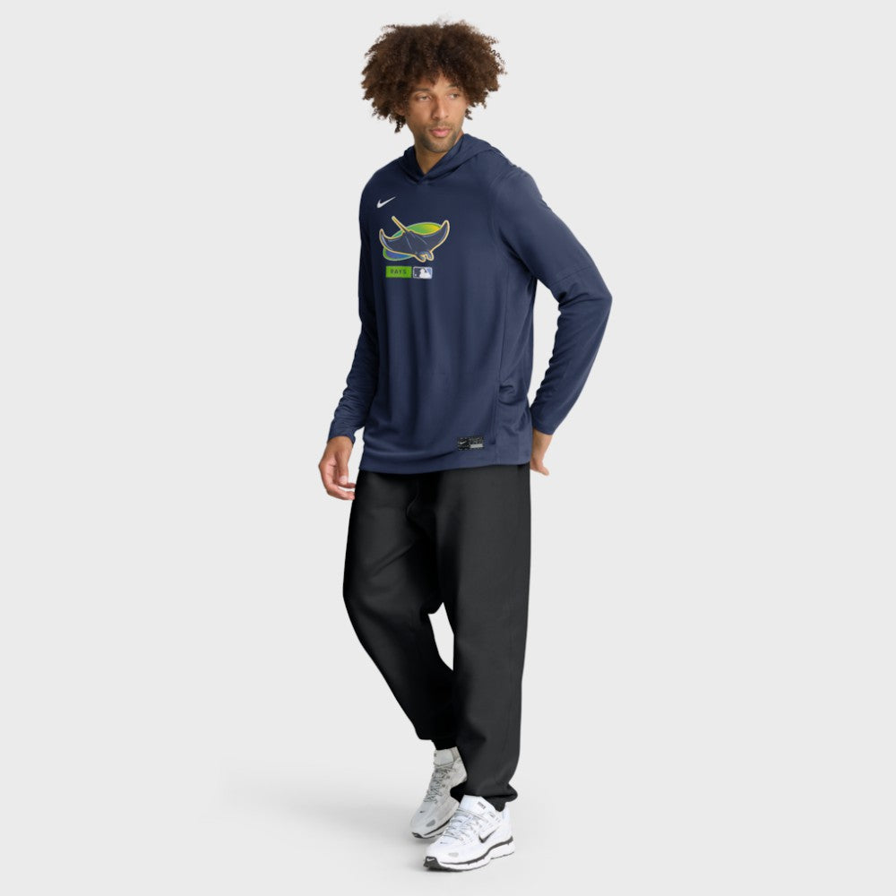 Tampa Bay Rays Nike Authentic Collection Dri-FIT Long Sleeve Hooded T-Shirt | MLB Discount