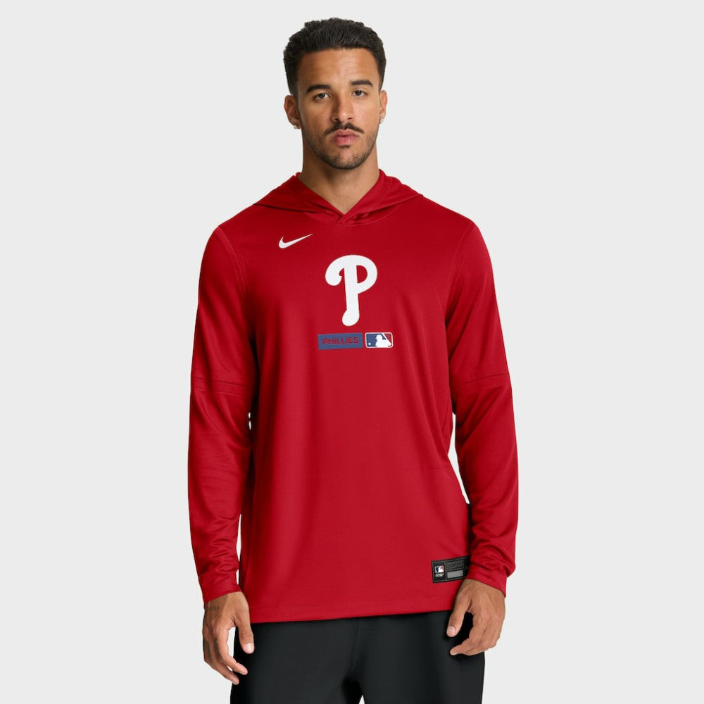 Philadelphia Phillies Nike Authentic Collection Dri-FIT Long Sleeve Hooded T-Shirt | MLB On Sale