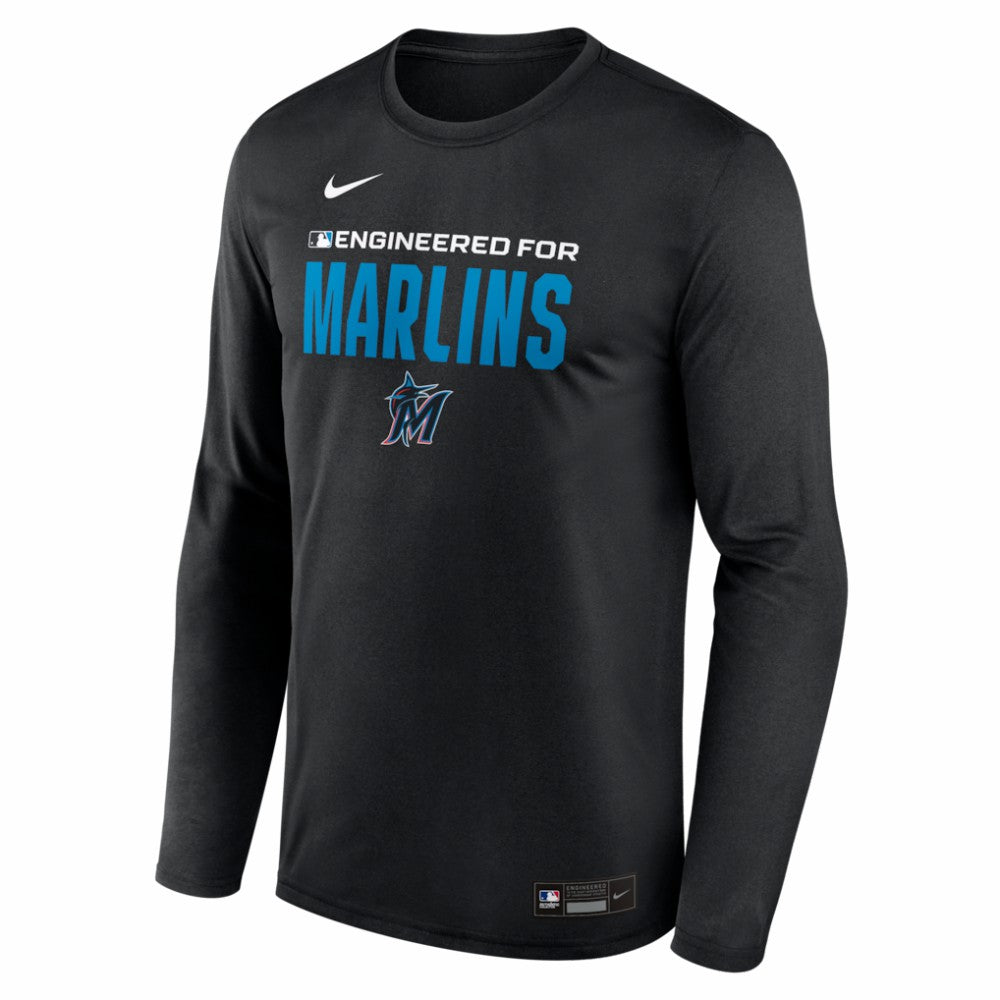 Miami Marlins Nike Authentic Collection Legend Dri-FIT Long Sleeve T-Shirt | MLB New