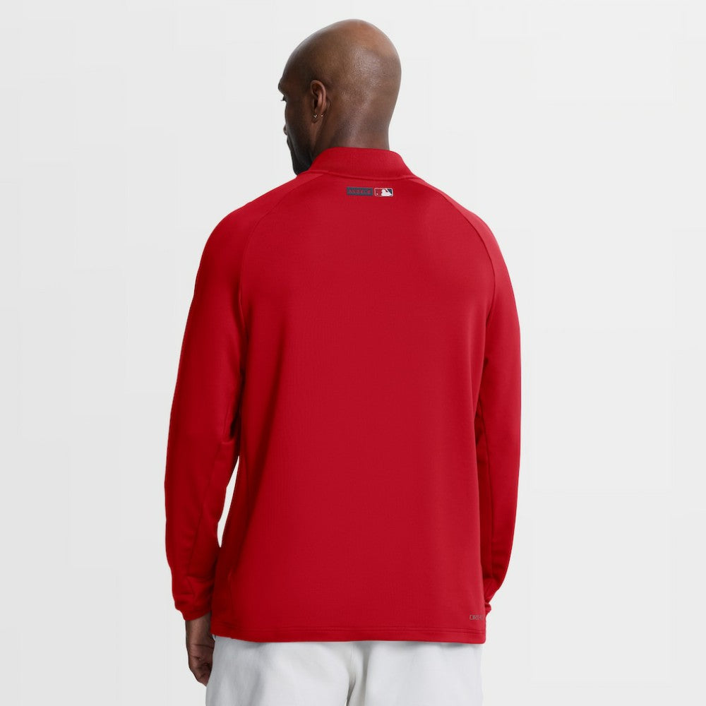 Los Angeles Angels Nike Authentic Collection Dri-FIT Raglan Half-Zip Pullover | MLB Shop
