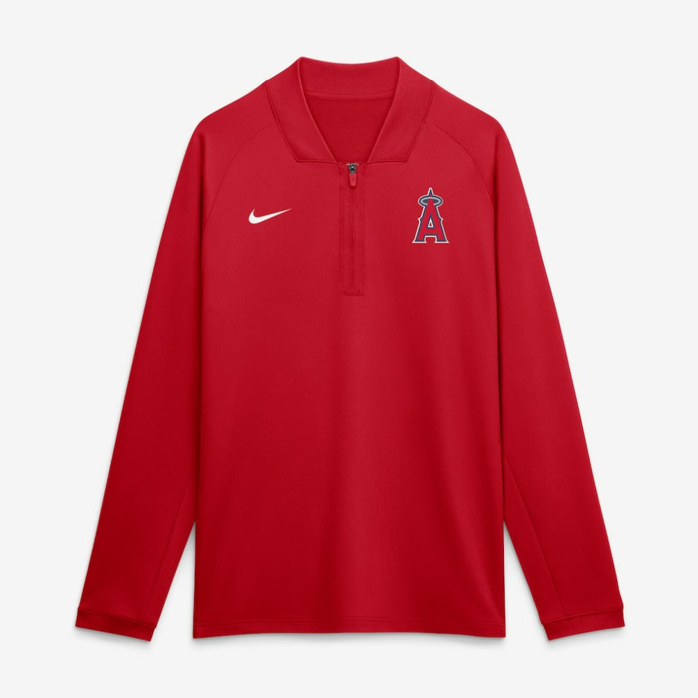 Los Angeles Angels Nike Authentic Collection Dri-FIT Raglan Half-Zip Pullover | MLB Shop