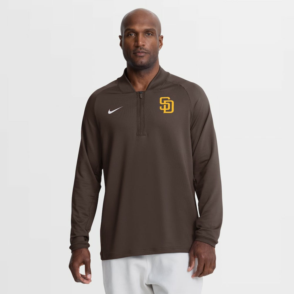 San Diego Padres Nike Authentic Collection Dri-FIT Raglan Half-Zip Pullover | MLB Shop