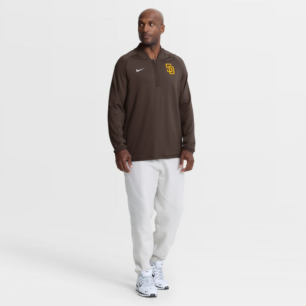 San Diego Padres Nike Authentic Collection Dri-FIT Raglan Half-Zip Pullover | MLB Shop