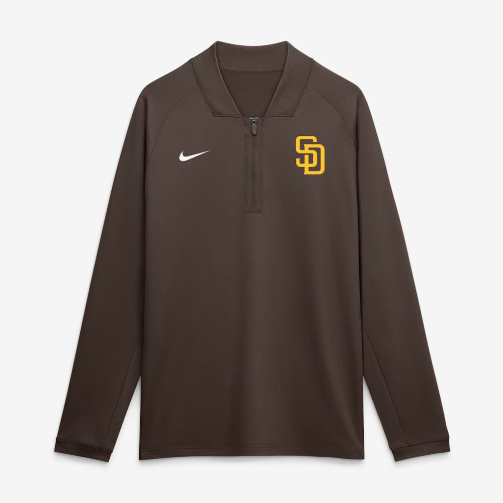 San Diego Padres Nike Authentic Collection Dri-FIT Raglan Half-Zip Pullover | MLB Shop