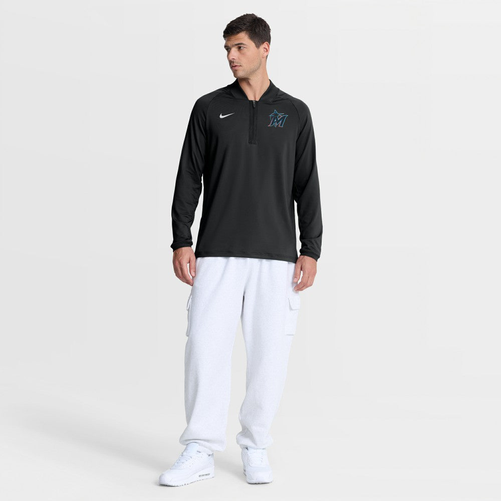 Miami Marlins Nike Authentic Collection Dri-FIT Raglan Half-Zip Pullover | MLB New