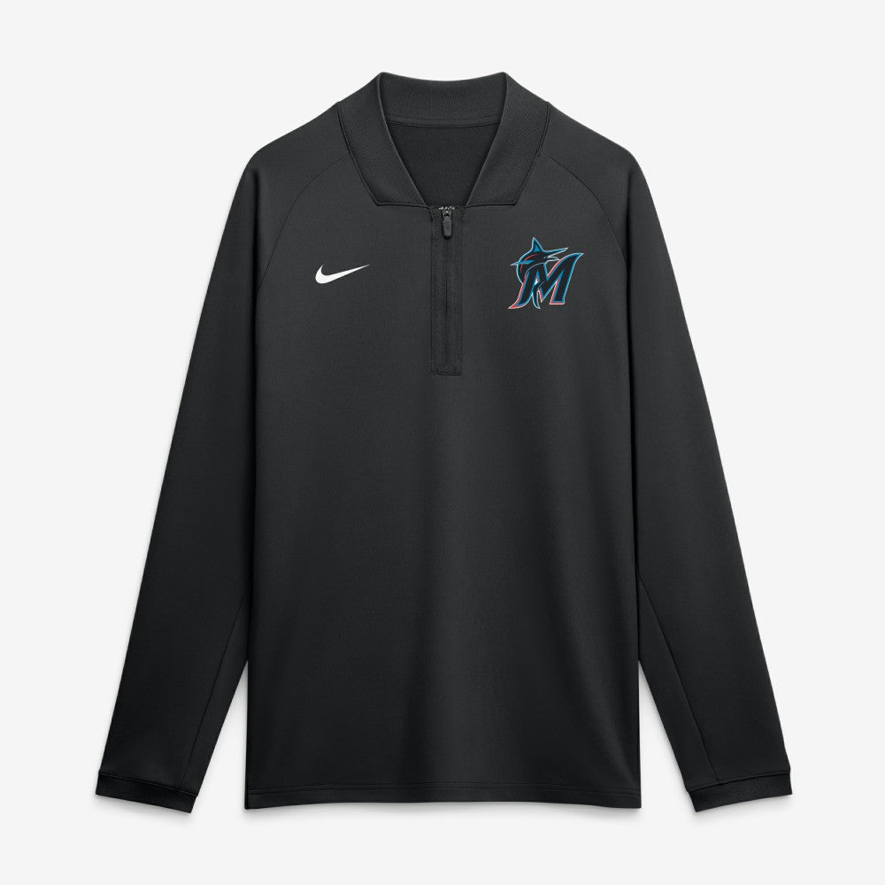 Miami Marlins Nike Authentic Collection Dri-FIT Raglan Half-Zip Pullover | MLB New