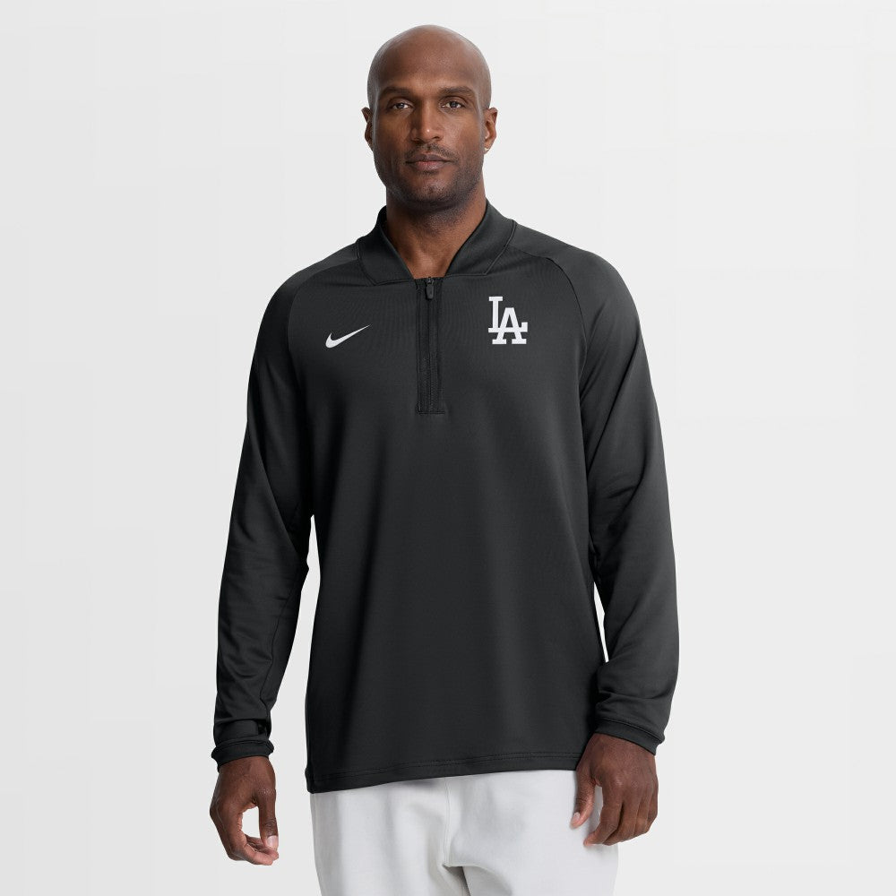 Los Angeles Dodgers Nike Authentic Collection Dri-FIT Raglan Half-Zip Pullover | MLB Shop