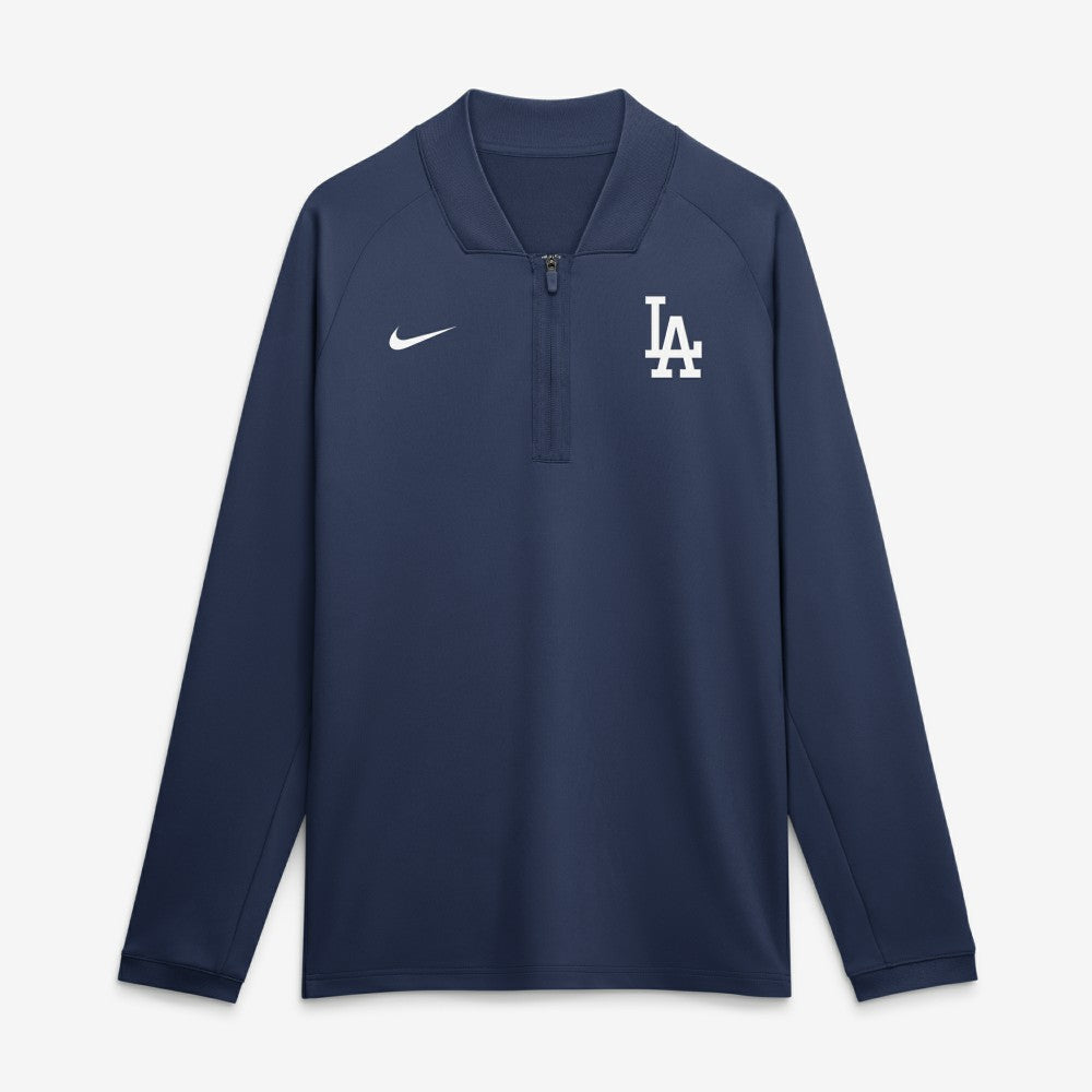 Los Angeles Dodgers Nike Authentic Collection Dri-FIT Raglan Half-Zip Pullover | MLB Discount