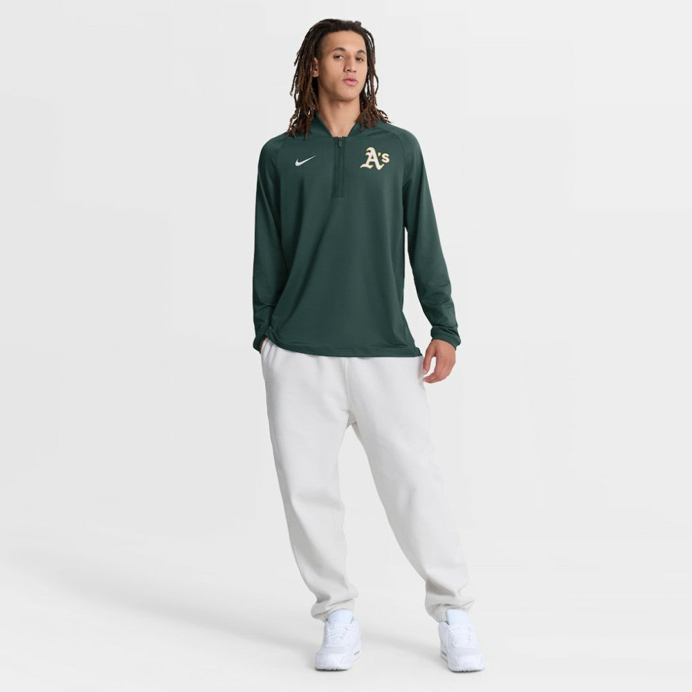Athletics Nike Authentic Collection Dri-FIT Raglan Half-Zip Pullover | MLB For sale