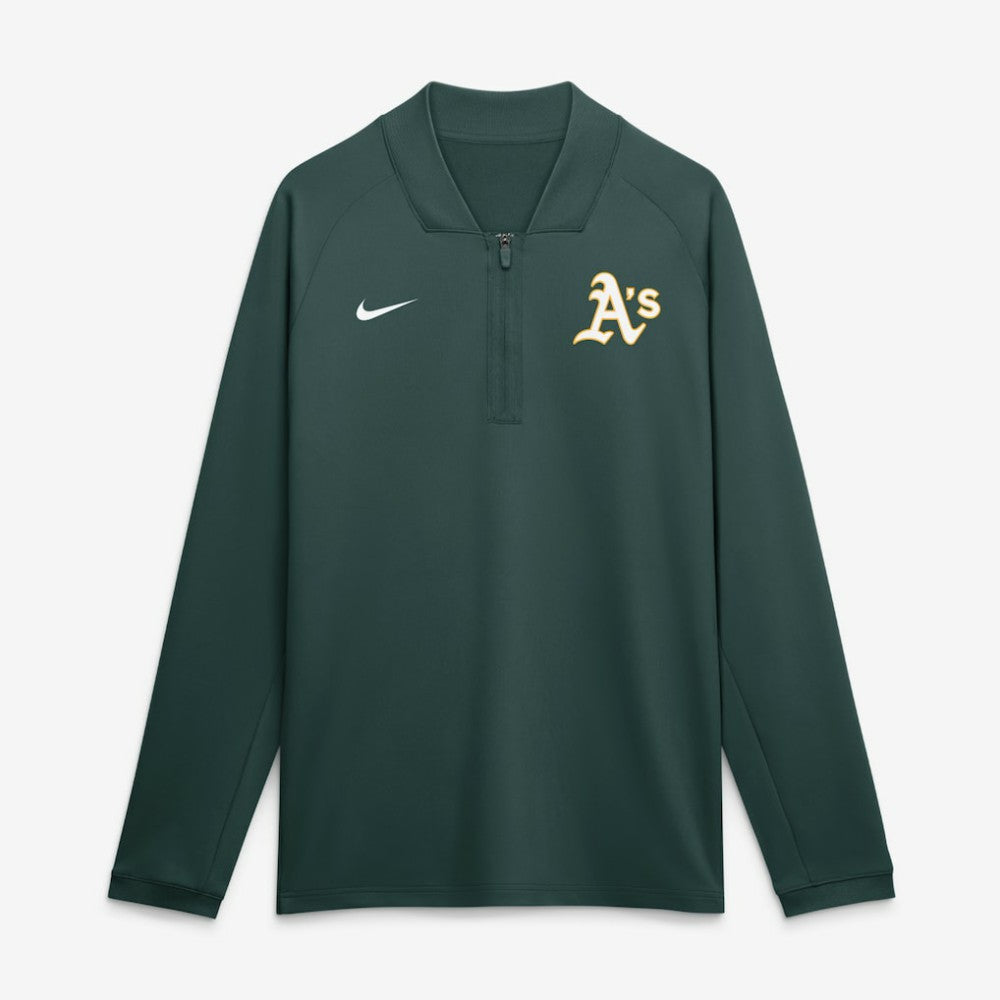 Athletics Nike Authentic Collection Dri-FIT Raglan Half-Zip Pullover | MLB For sale