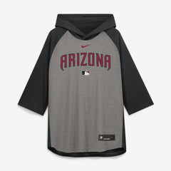 Arizona Diamondbacks Nike Authentic Collection Flux Dri-FIT Raglan 3/4-Sleeve Hooded T-Shirt | MLB Near me