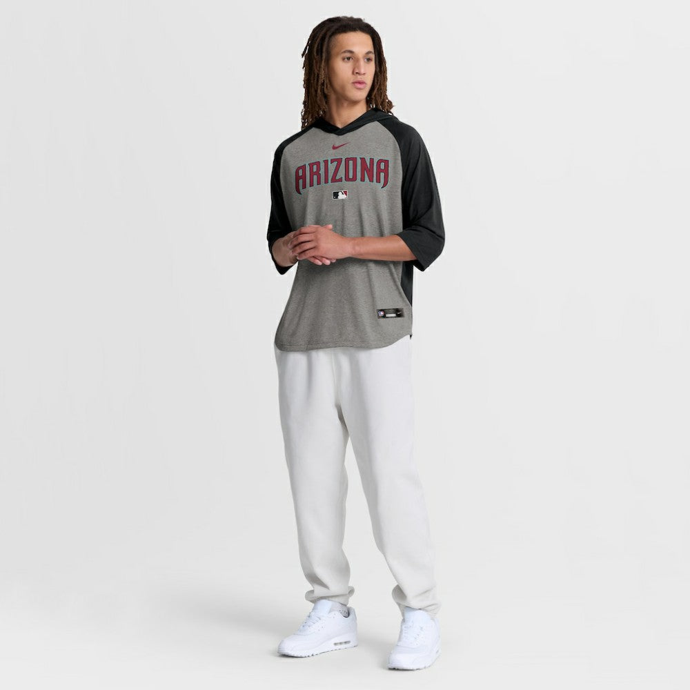 Arizona Diamondbacks Nike Authentic Collection Flux Dri-FIT Raglan 3/4-Sleeve Hooded T-Shirt | MLB Near me