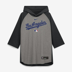 Los Angeles Dodgers Nike Authentic Collection Flux Dri-FIT Raglan 3/4-Sleeve Hooded T-Shirt | MLB New