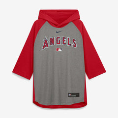Los Angeles Angels Nike Authentic Collection Flux Dri-FIT Raglan 3/4-Sleeve Hooded T-Shirt | MLB Outlet