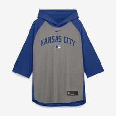 Kansas City Royals Nike Authentic Collection Flux Dri-FIT Raglan 3/4-Sleeve Hooded T-Shirt | MLB Shop